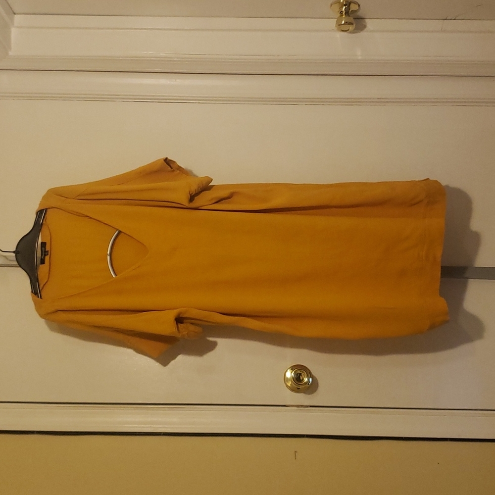 Mustard/yellow mini dress